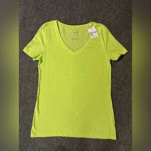 Sonoma V-Neck Short Sleeve Tee - Neon Lime